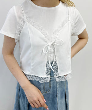 レースキャミセットTシャツ