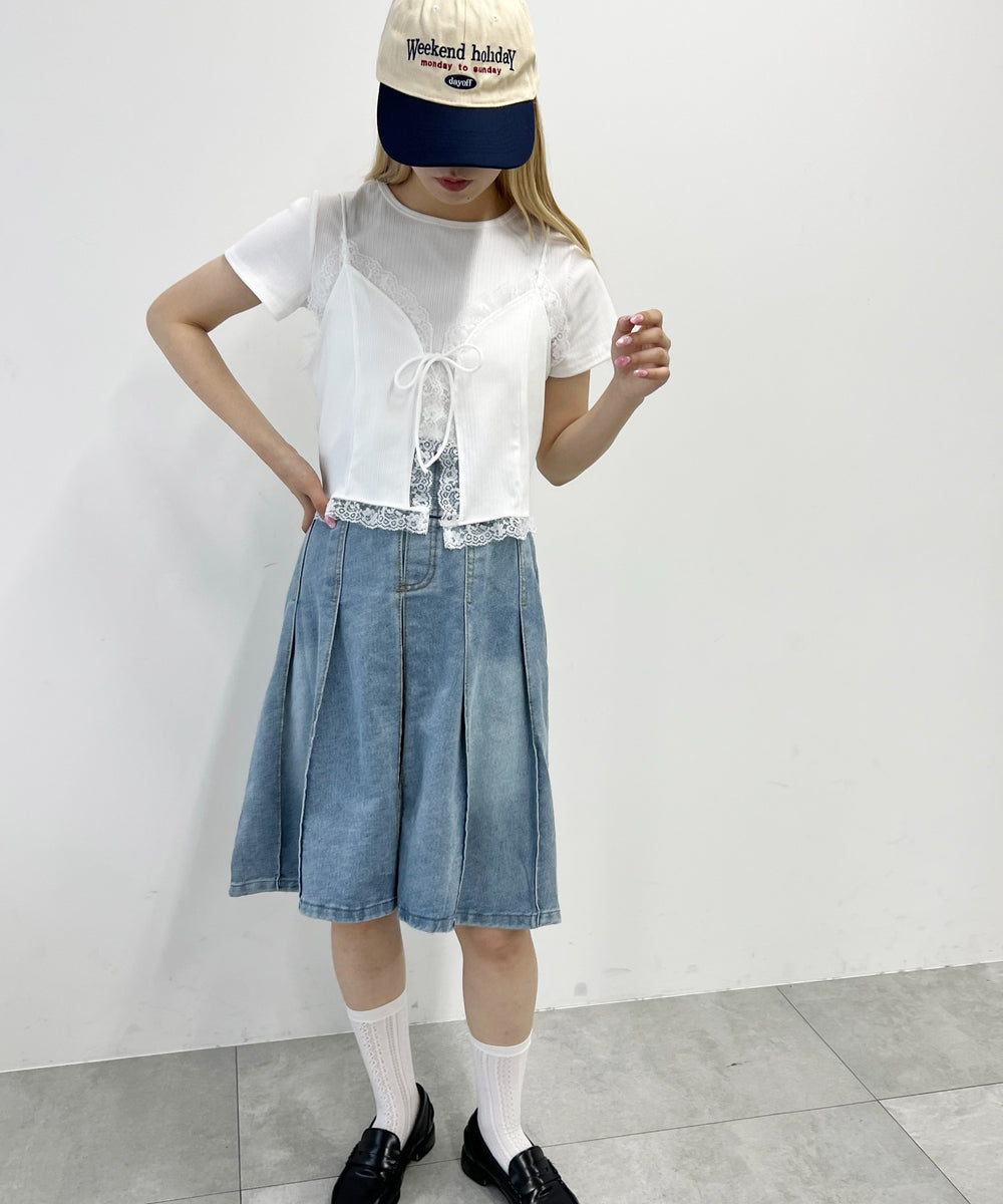 レースキャミセットTシャツ