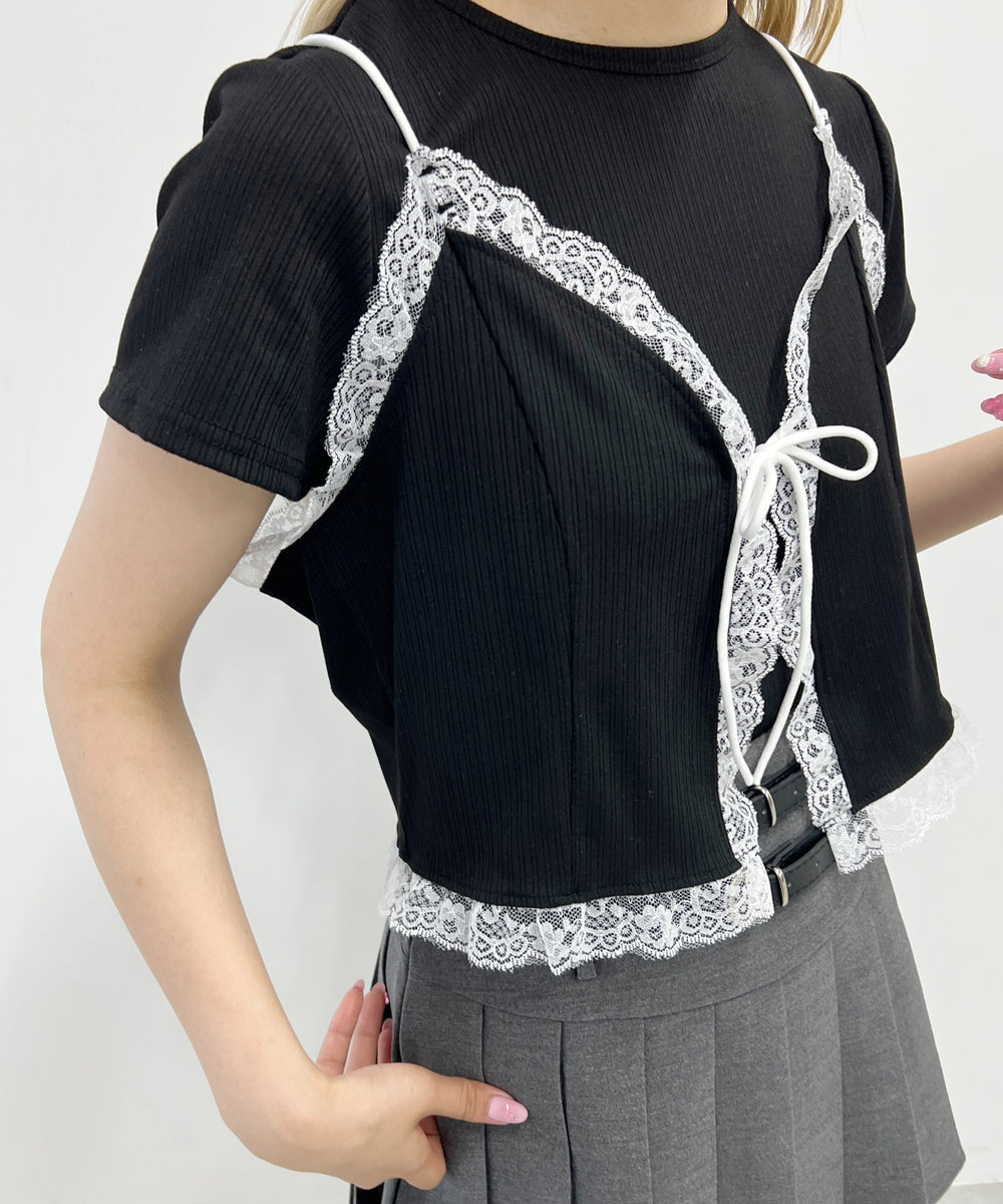 レースキャミセットTシャツ