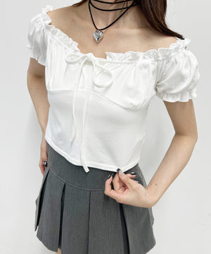 2WAYギャザーリボントップス