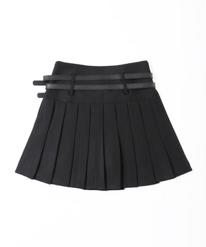 ダブルベルトプリーツスカパン