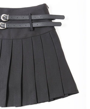 ダブルベルトプリーツスカパン