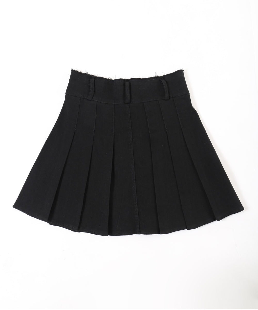 ポケットデニムプリーツスカート