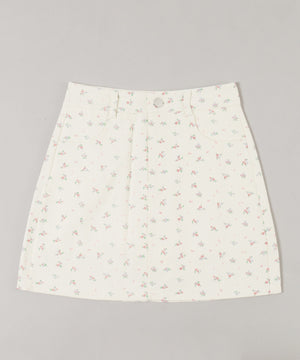 ホワイトアイボリー(花柄ピンク)