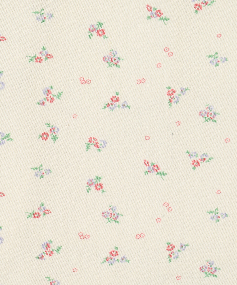 ホワイトアイボリー(花柄ピンク)