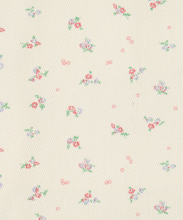 ホワイトアイボリー(花柄ピンク)