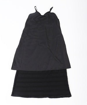 ミニフリルロングワンピース