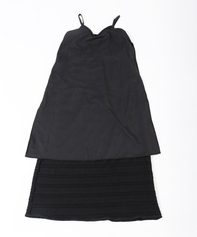 ミニフリルロングワンピース