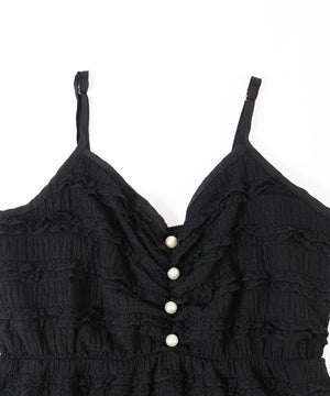 ミニフリルロングワンピース