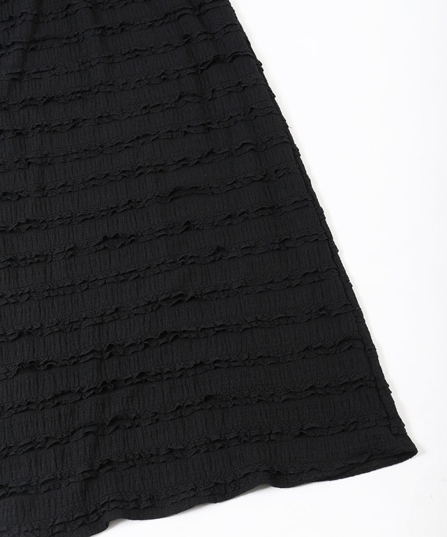 ミニフリルロングワンピース