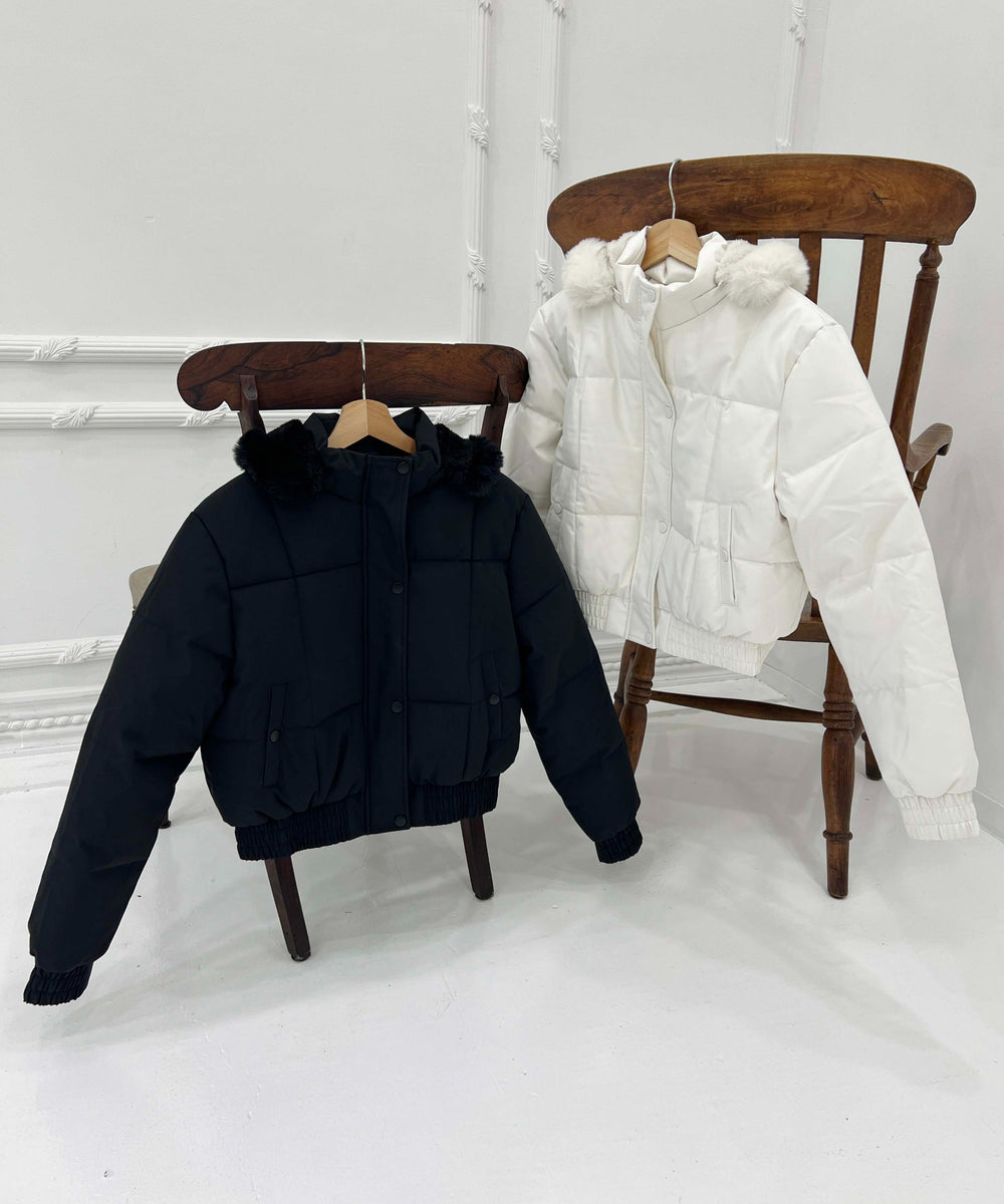 ファーフード中綿ブルゾン