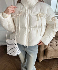 リボンデザインパファーブルゾン