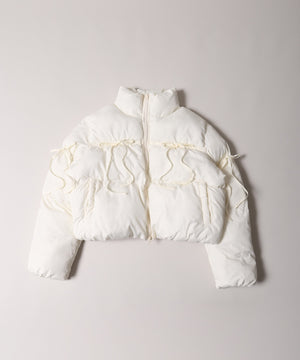 リボンデザインパファーブルゾン