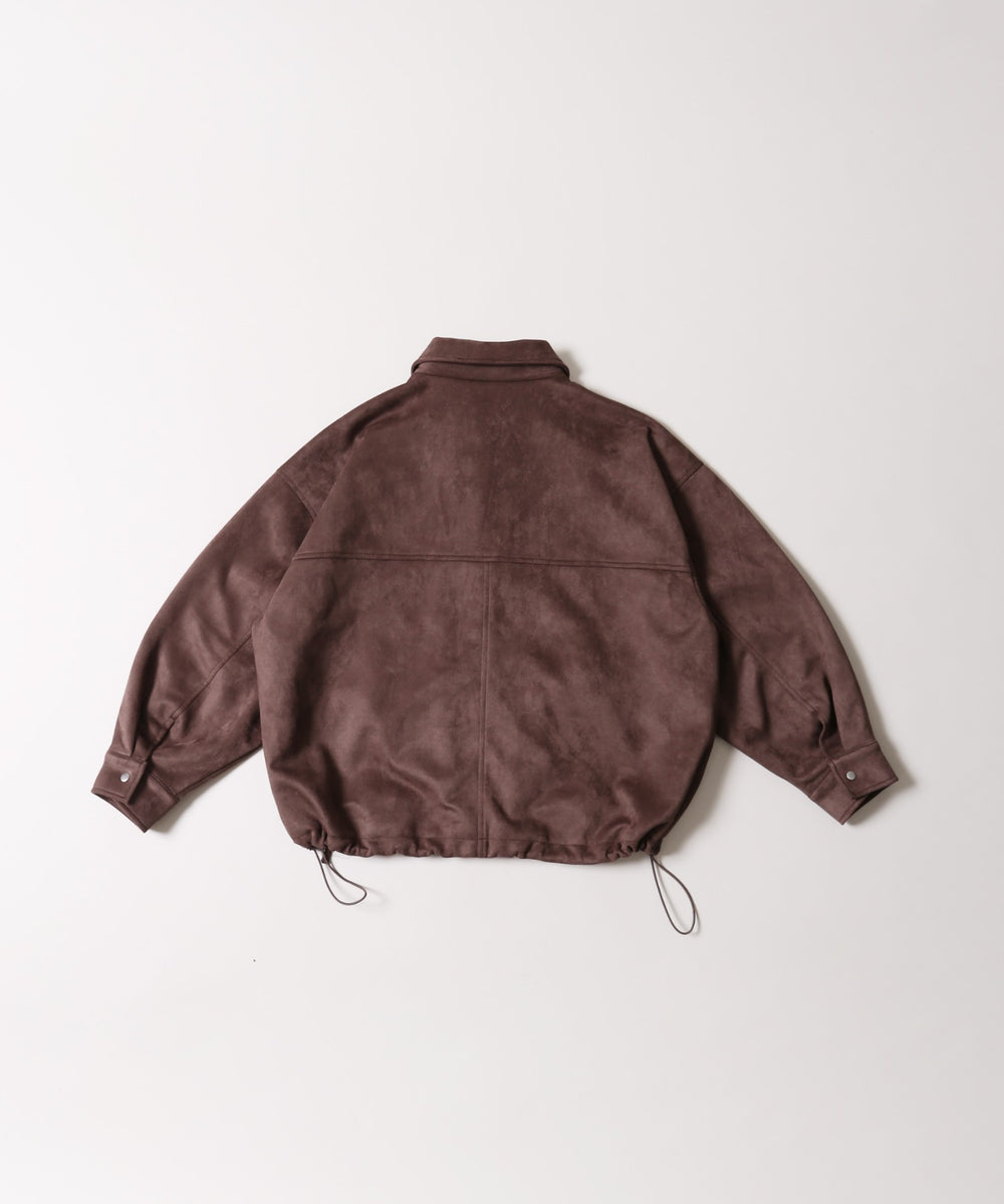 リボンポケットスウェードタッチジャケット