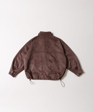 リボンポケットスウェードタッチジャケット