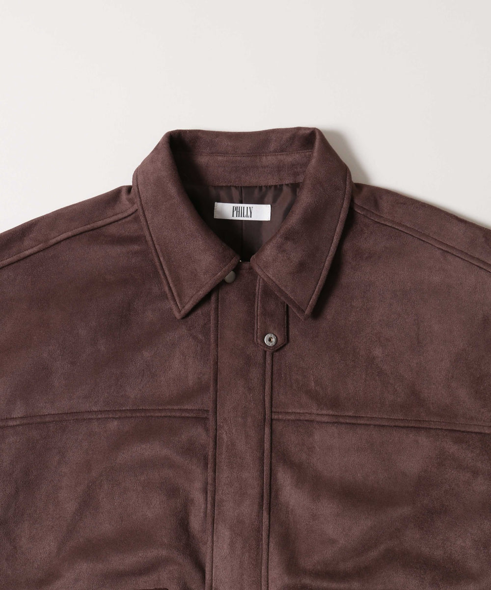 リボンポケットスウェードタッチジャケット