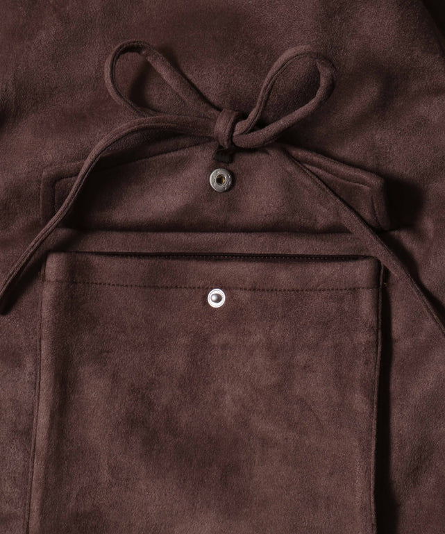 リボンポケットスウェードタッチジャケット