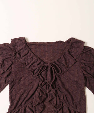 フリルレースショートカーディガン