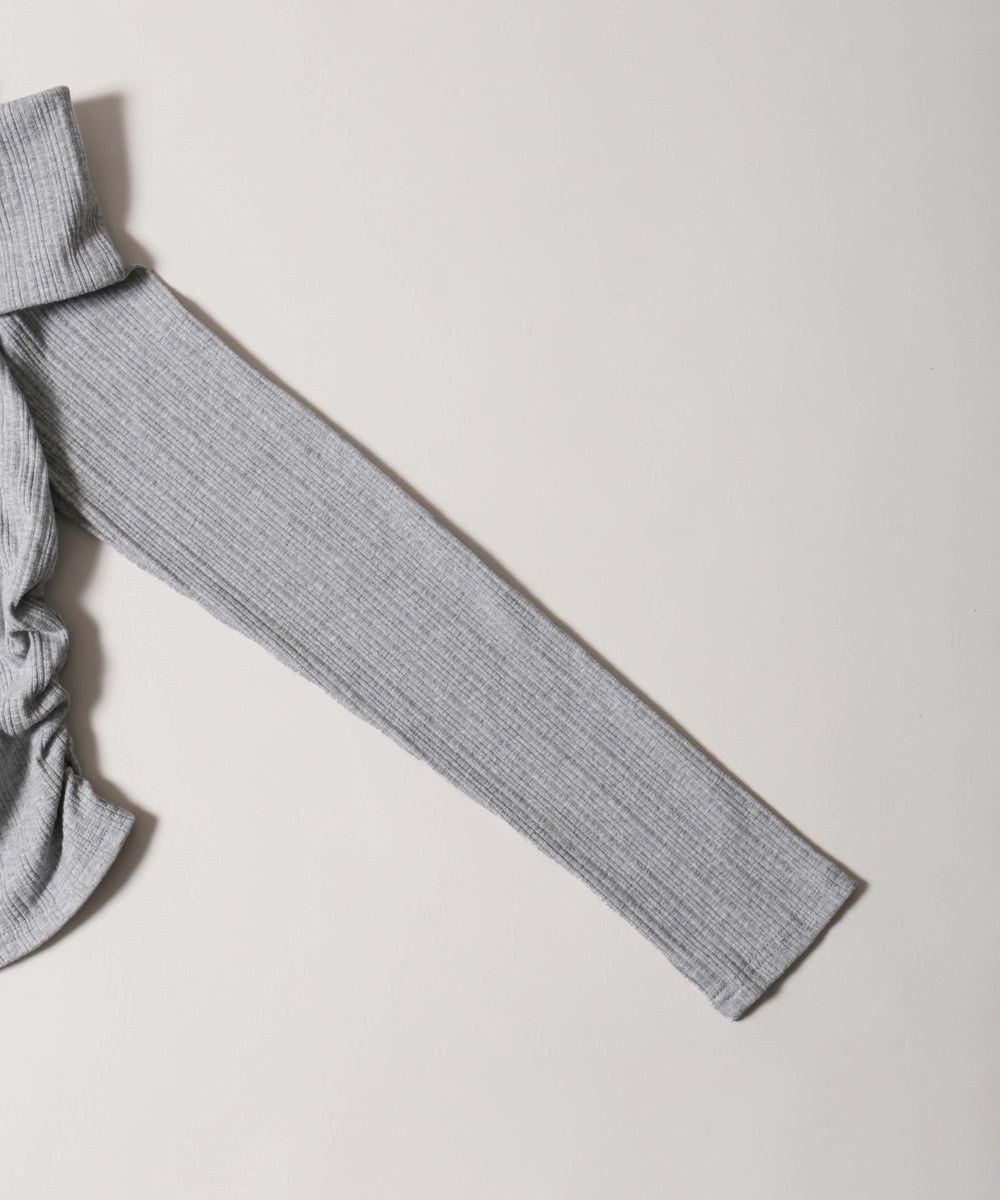 オフショルリボントップス