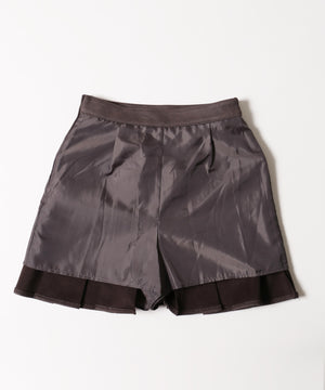 スウェードタッチボックスプリーツスカート