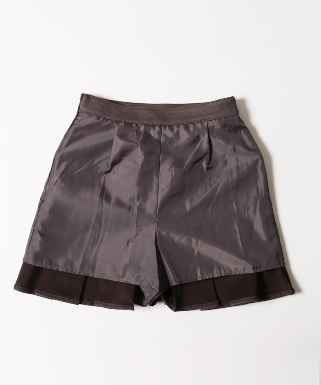 スウェードタッチボックスプリーツスカート