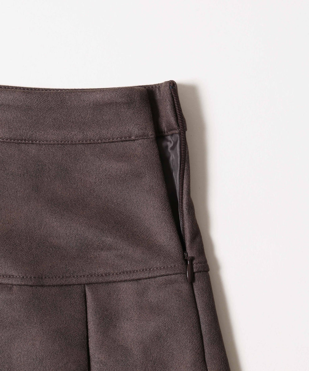 スウェードタッチボックスプリーツスカート