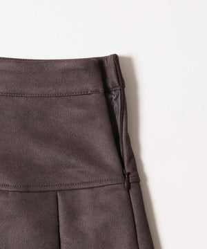 スウェードタッチボックスプリーツスカート