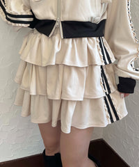 フリルラインティアードスカート