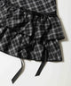 リボンデザインチェックミニスカート
