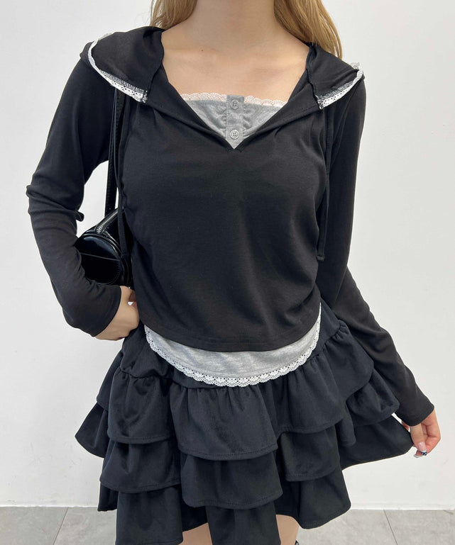 BRIEFING　正規品　フェイクレイヤード　パーカー　ブラック　M サイズ BRIEFING 正規品 フェイクレイヤード パーカー ブラック M サイズ