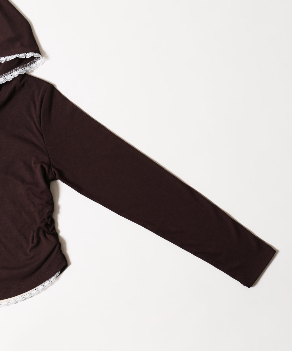 フェイクレイヤードカットパーカー