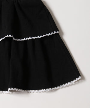 リブ2段ティアードスカート