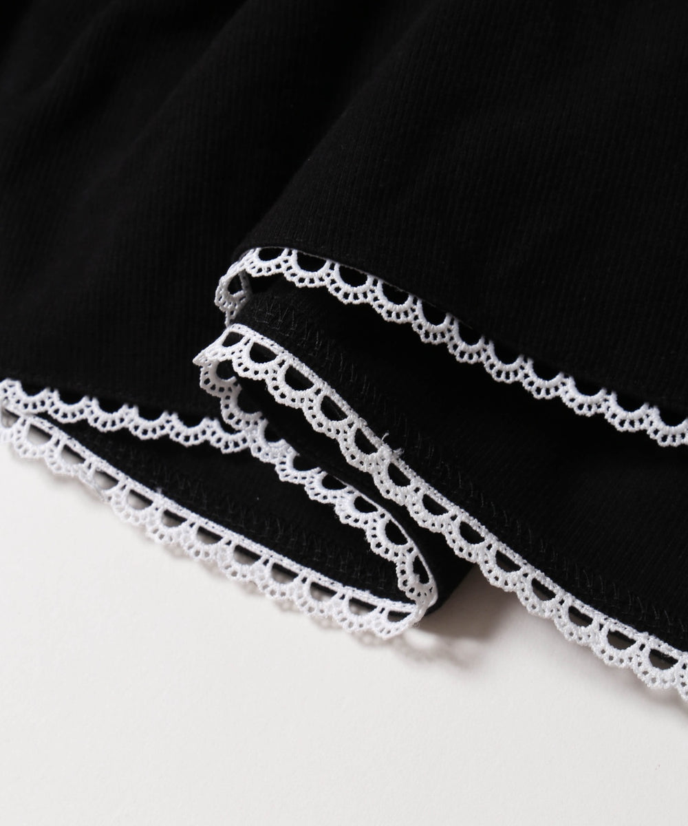 リブ2段ティアードスカート