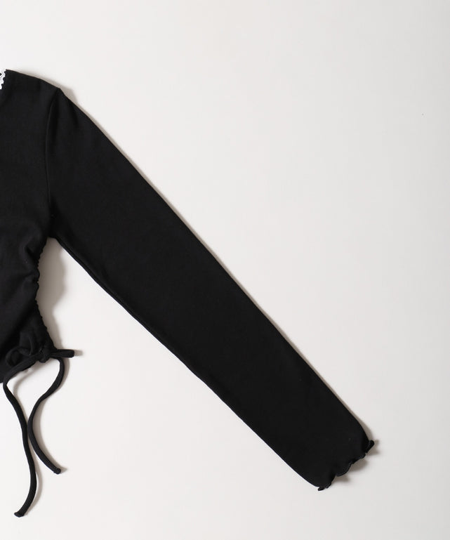 チョーカーセットレースポイントリブカーディガン