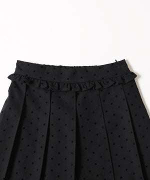 フリルウエストドットミニスカート