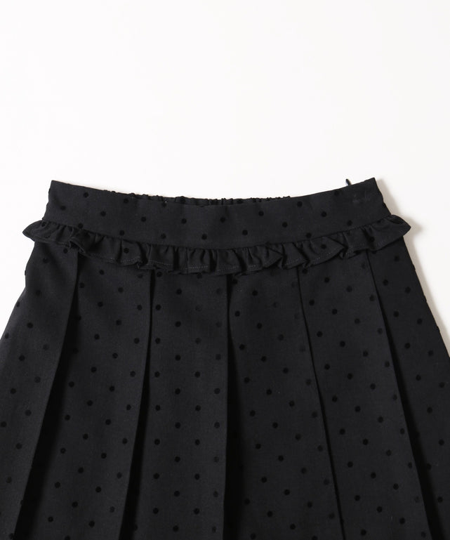 フリルウエストドットミニスカート