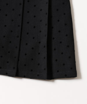 フリルウエストドットミニスカート