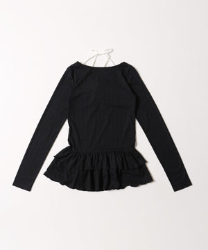 フリルヘムレイヤードトップス