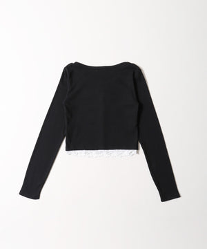 レースレイヤードトップス