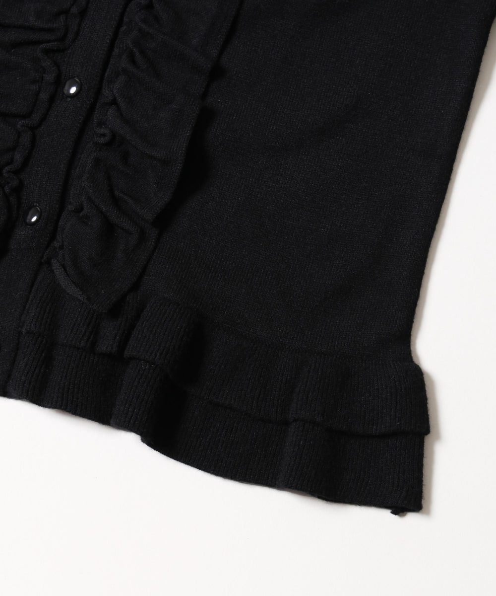 フリルニットカーディガン