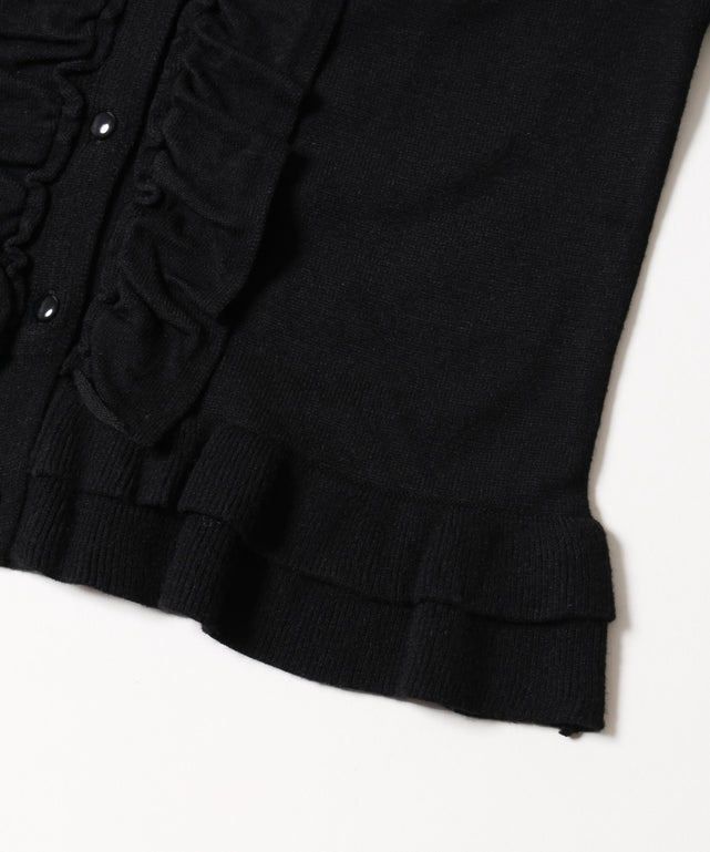 フリルニットカーディガン