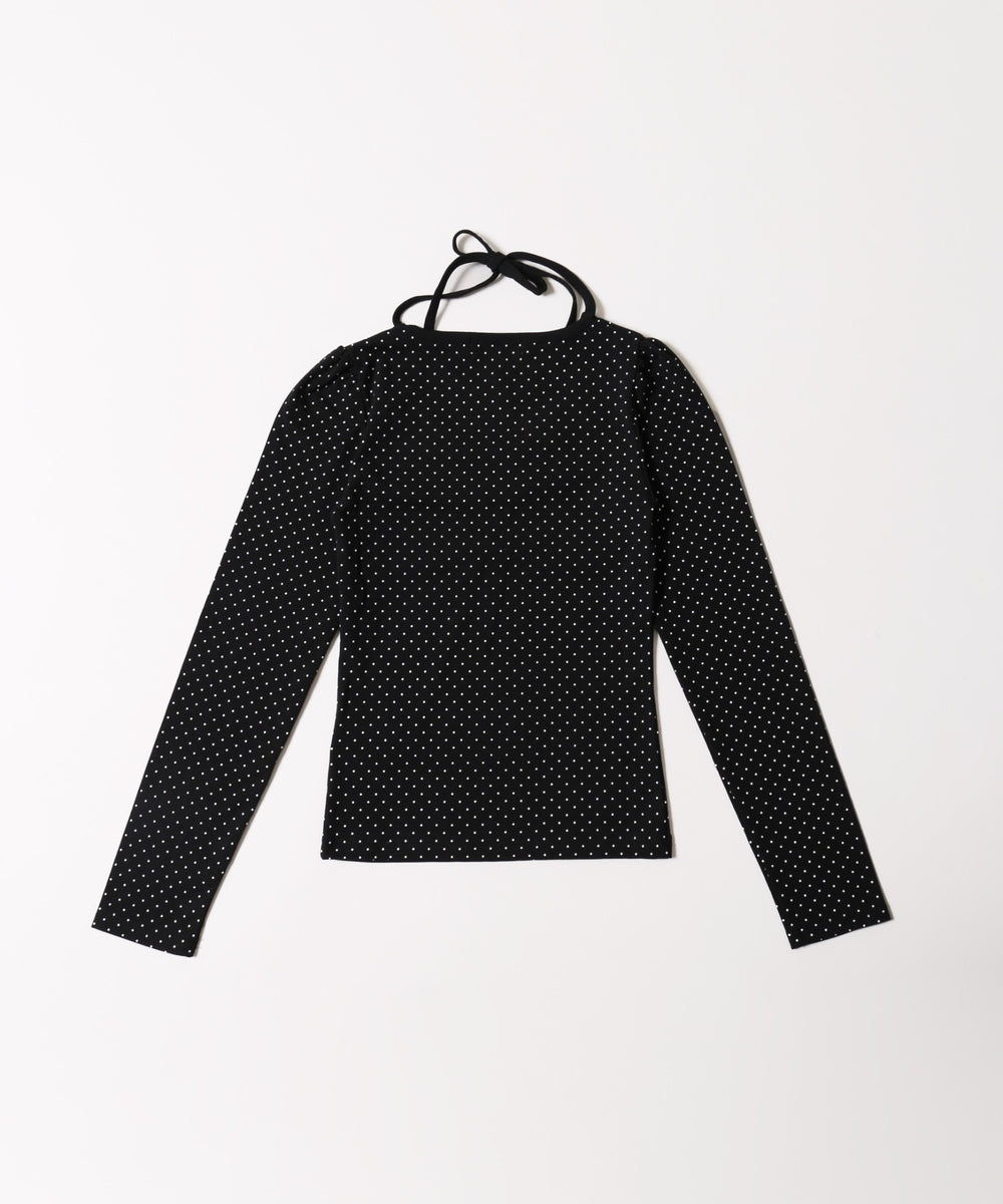 チョーカーデザイン長袖トップス