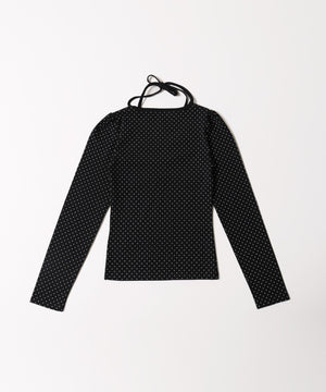 チョーカーデザイン長袖トップス