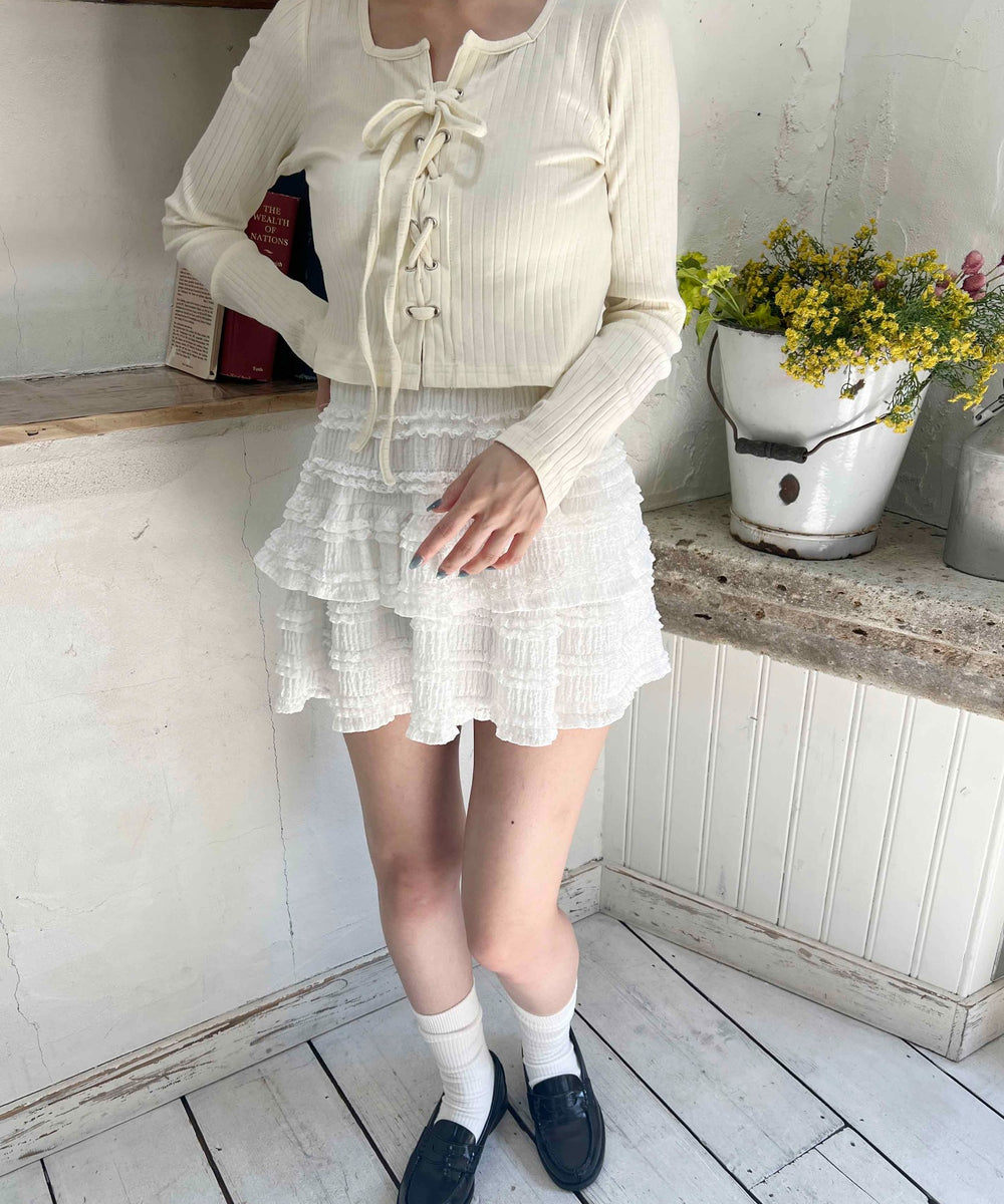 ホワイトアイボリー モデル：157㎝ F着用