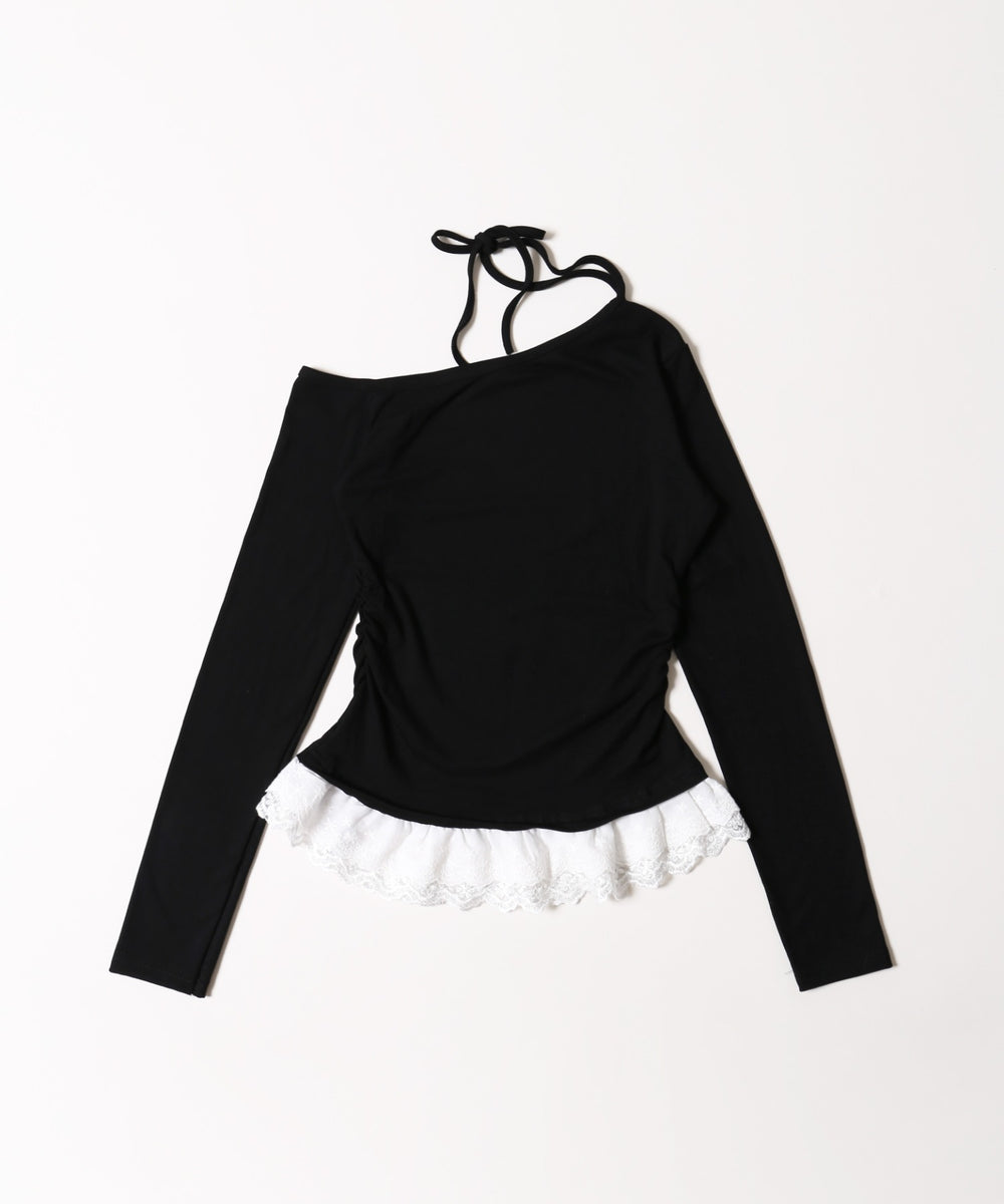 スタッズロゴヘムレーストップス