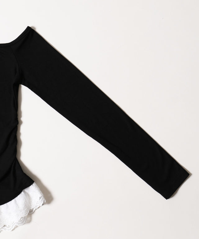 スタッズロゴヘムレーストップス