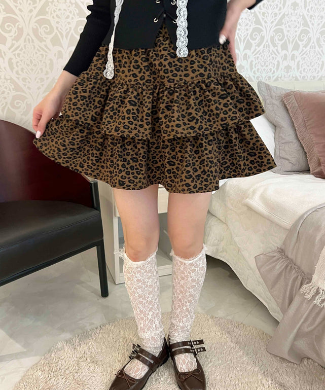 レオパードミニティアードスカート – WEGO ONLINE STORE
