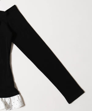 ドットチョーカーセット長袖トップス