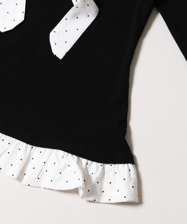 45r新品未使用　ホワイト フリル付き長袖トップス 楽天市場】トップス シャツ ブラウス 小さいサイズ レディース