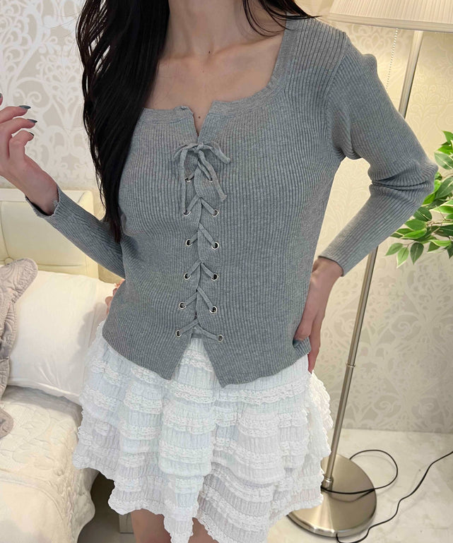 OZZ ONESTE トップス　レースアップ　2way ブラック 楽天市場】【中古】OZZ ONESTE / レース付きロングブラウス